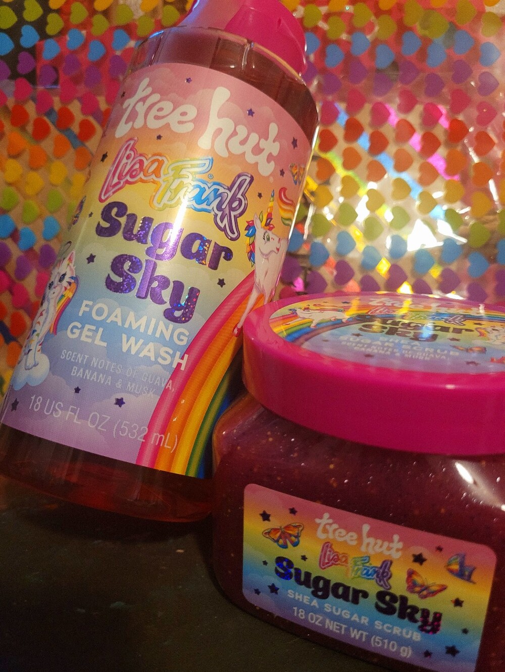 Lisa Frank X Tree Hut Sugar Sky Body Wash/ Scrub Set. Limited Edition - Picture 3 of 7